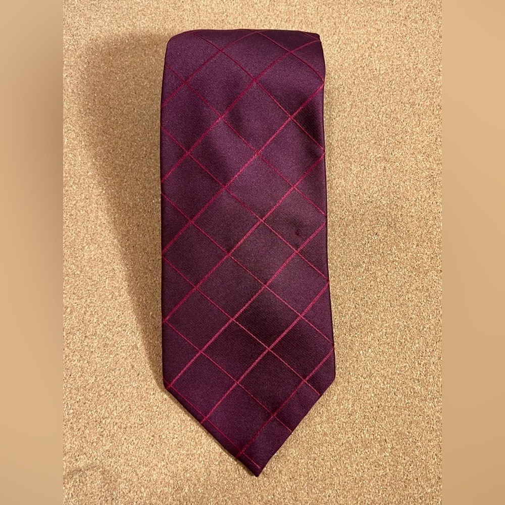Express Men Burgundy Silk Neck Tie